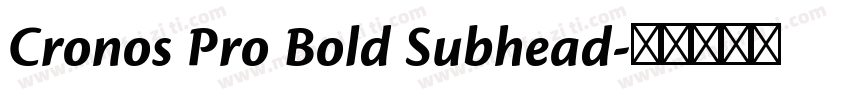 Cronos Pro Bold Subhead字体转换